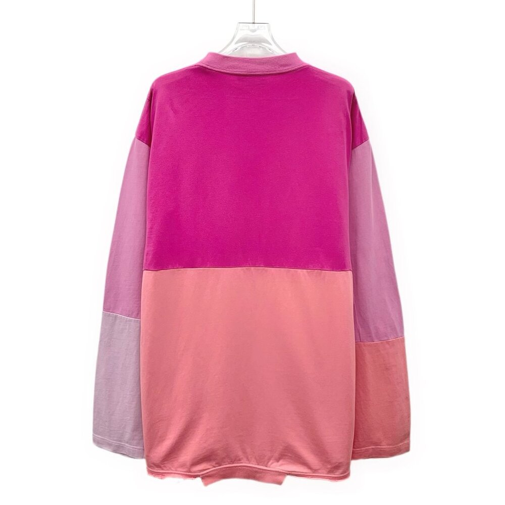 Balenciaga Color-Block Logo Embroidered Crew Neck Short Sleeve T-Shirt XS Size 9 - Picture 2 of 7
